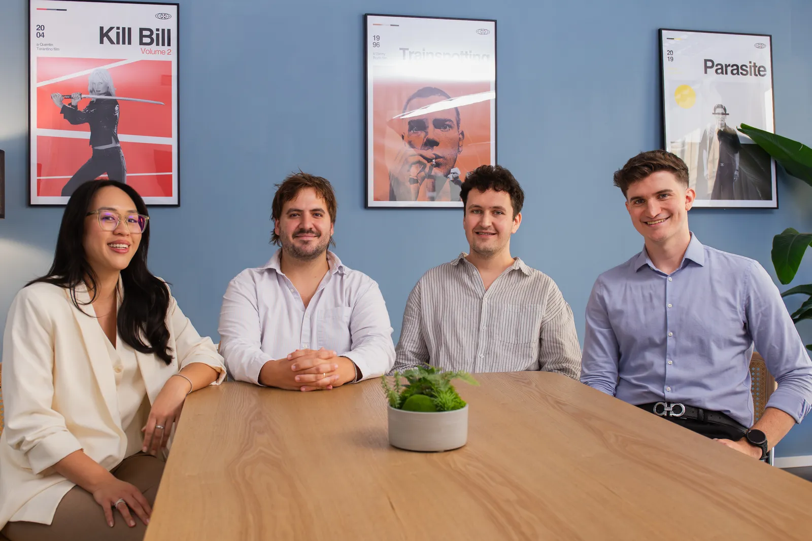 Das Team von heard: Sylvia, Max, Felix und Nino